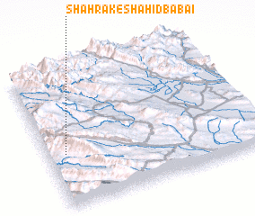 3d view of Shahrak-e Shahīd Bābā\