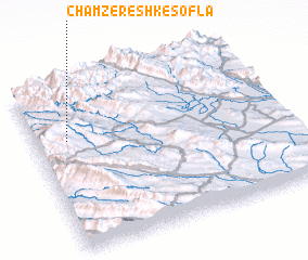 3d view of Cham Zereshk-e Soflá