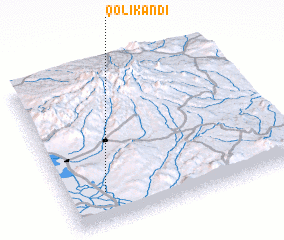 3d view of Qolī Kandī