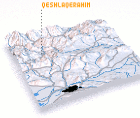 3d view of Qeshlāq-e Raḩīm