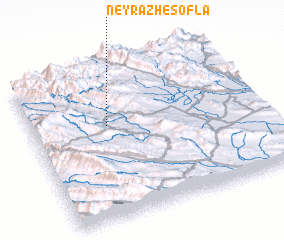 3d view of Neyrazh-e Soflá