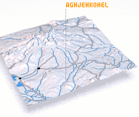 3d view of Āghjeh Kohel