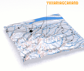 3d view of Yuxarı Ağcakǝnd