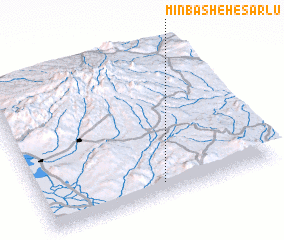 3d view of Mīnbāsh-e Ḩeşārlū