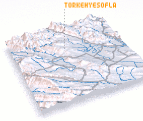 3d view of Torkeh-ye Soflá