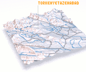 3d view of Torkeh-ye Tāzehābād