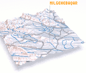 3d view of Mīlgeh-e Bāqar