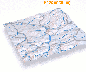 3d view of Reẕā Qeshlāq