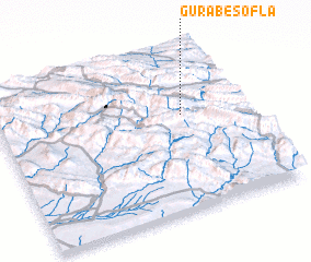 3d view of Gūrāb-e Soflá