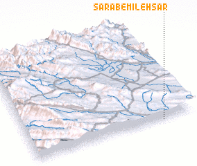 3d view of Sarāb-e Mīleh Sar