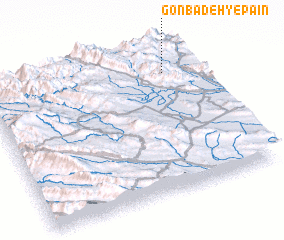 3d view of Gonbadeh-ye Pā\