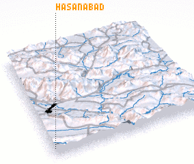 3d view of Ḩasanābād