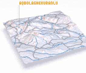 3d view of Āq Bolāgh-e Kūrānlū