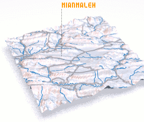 3d view of Mīān Maleh