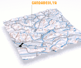 3d view of Gandāb-e ‘Olyā