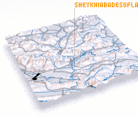 3d view of Sheykhīābād-e Soflá