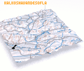 3d view of Kalkoshavand-e Soflá