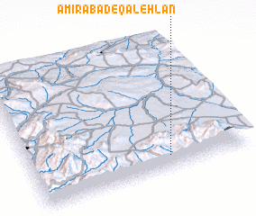 3d view of Amīrābād-e Qal‘ehlān