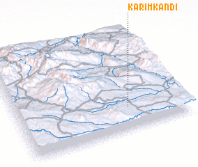 3d view of Karīm Kandī