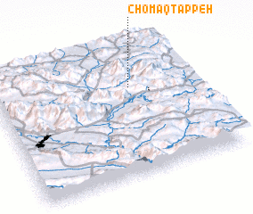 3d view of Chomāq Tappeh