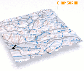 3d view of Cham Sorkh