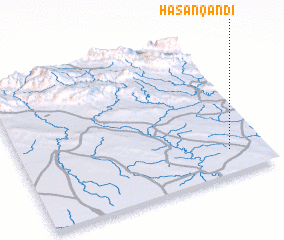 3d view of Ḩasan Qandī