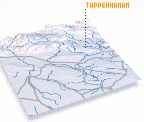 3d view of Tappeh Ḩamām