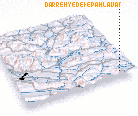 3d view of Darreh-ye Deh-e Pahlavān