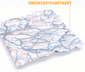 3d view of Darvāzeh-ye Sartakht