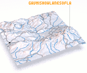 3d view of Gāvmīsh Owlan-e Soflá