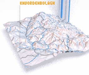 3d view of Khvordeh Bolāgh