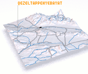 3d view of Qezel Tappeh-ye Bayāt