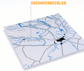 3d view of Sagowr-e Ḩanz̧aleh