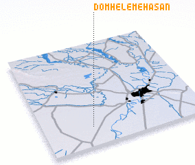 3d view of Domḩelem-e Ḩasan