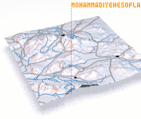 3d view of Moḩammadīyeh-e Soflá