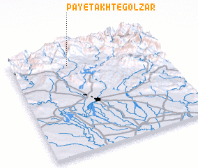 3d view of Pā-ye Takht-e Golzār