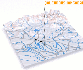 3d view of Qal‘eh Now Shamsābād