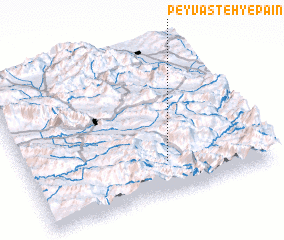 3d view of Peyvasteh-ye Pā\