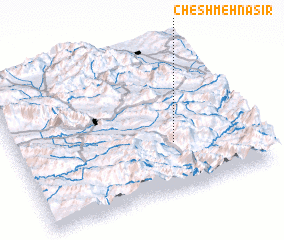 3d view of Cheshmeh Naşīr