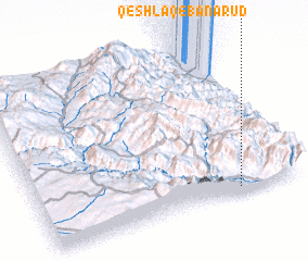 3d view of Qeshlāq-e Banārūd