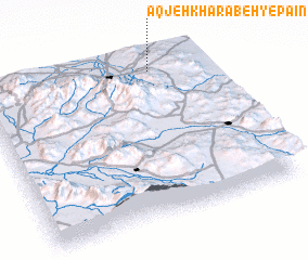 3d view of Āqjeh Kharābeh-ye Pāʼīn