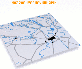 3d view of Mazra‘eh-ye Sheykh Karīm