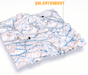 3d view of Qal‘eh-ye Ābkūt