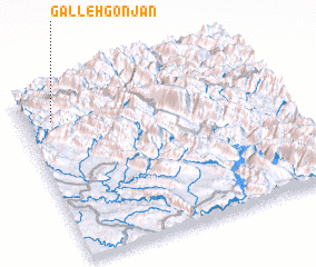 3d view of Galleh Gonjān