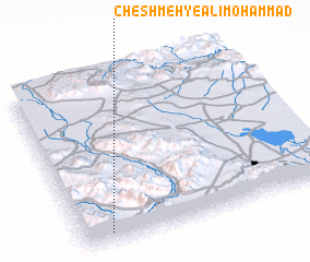 3d view of Cheshmeh-ye ‘Alī Moḩammad