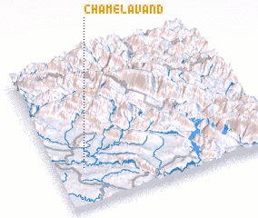 3d view of Cham-e Lavand