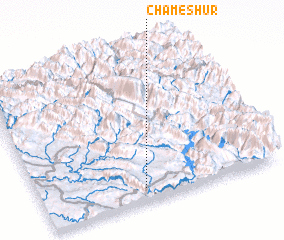 3d view of Cham-e Shūr