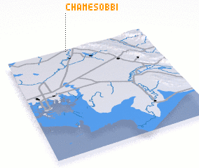 3d view of Cham-e Şobbī