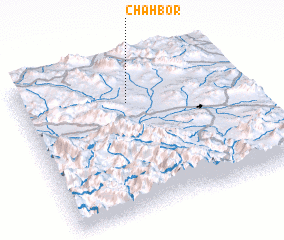 3d view of Chāh Bor