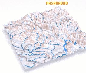 3d view of Ḩasanābād